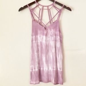 American Eagle Outfitters purple tie-dye tank